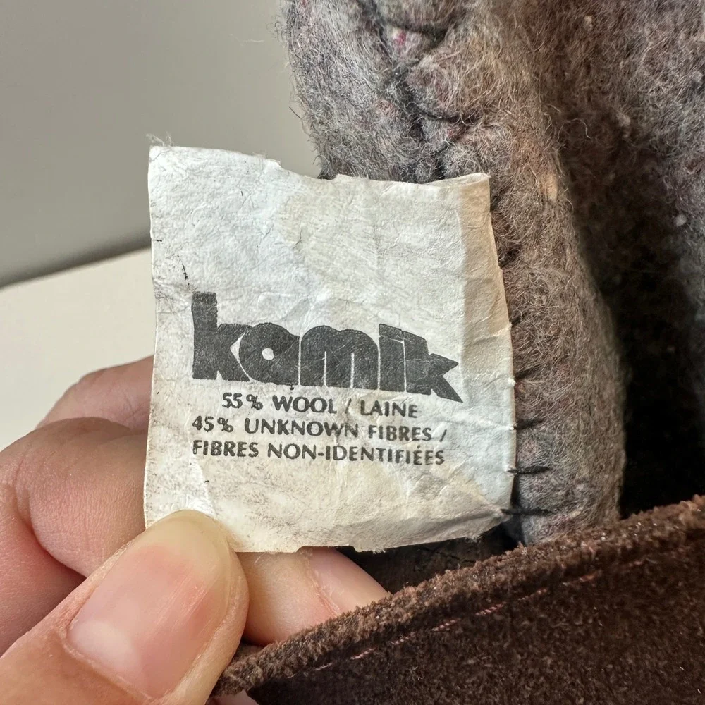 Kamik Wool Duck Boots Winter Snow‎ Boots Lace Up Warm Brown Black Mens Size 9